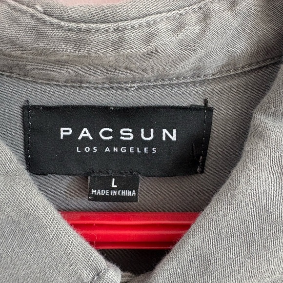 PacSun Casual Gray Button Down Shirt - Picture 3 of 3